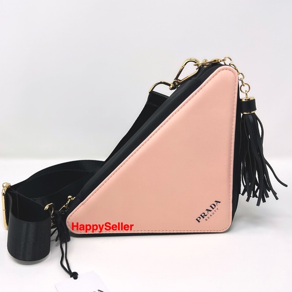 Prada Purse Triangle Pouch Converted to Crossbody Converted Adjustable Strap NEW - Picture 6 of 12
